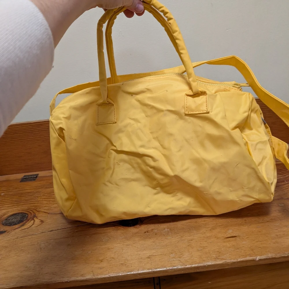 Y2K Jordache Yellow Weekender model off duty Duffel Bag Retro